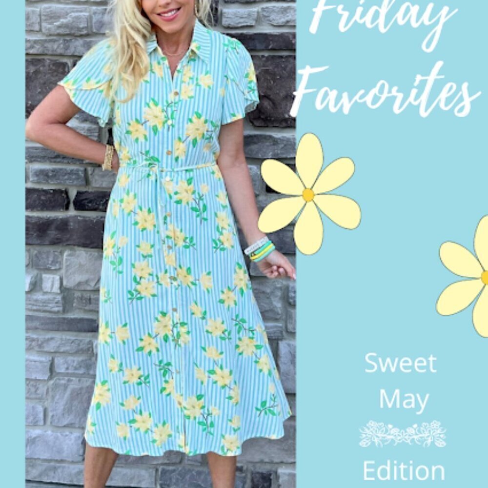 Draper James Midi Shirt Dress Yellow Magnolias